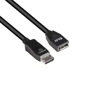 CLUB3D DisplayPort 1.4 Extension Cable 8K60Hz DSC 1.2 HBR3 HDR Bidirectional M/F 3m/9.84ft, 3 m, DisplayPort, DisplayPort, Male, Female, 7680 x 4320 pixels