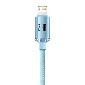 Baseus cable Crystal Shine USB - Lightning 1,2 m 2,4A sky blue