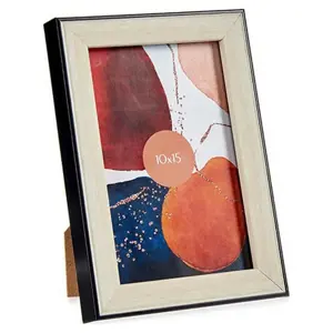 Foto rėmas Juodas 12,6 x 2 x 17,6 cm Rudas plastikinis stiklas (1 vnt.) (12,6 x 2 x 17,6 cm)