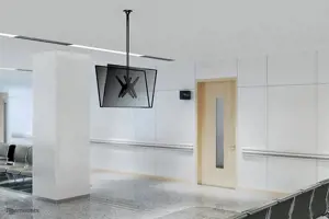 "Neomounts by Newstar" televizoriaus/monitoriaus laikiklis ant lubų, 50 kg, 81,3 cm (32"), 190,5 cm (75"), 400 x 400 mm, aukščio reguliavimas, juodas