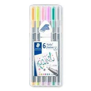 Spalvoti rašikliai STAEDTLER Pastel, 0,3 mm, 6 vnt.