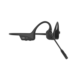 SHOKZ OpenComm2 2025 Upgrade Wireless Bluetooth Bone Conduction Videoconferencing Headset with USB-C Charging Port | 16 Hr Talk Time, 29m Wireless Range, 1 Hr Charge Time | Includes Noise Cancelling Boom Mic, Black, Wireless, Office/Call center, 35 g, Headset, Black