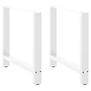 Valgomojo stalo kojos, baltos, 2 vnt., 80x(72-73) cm, plienas