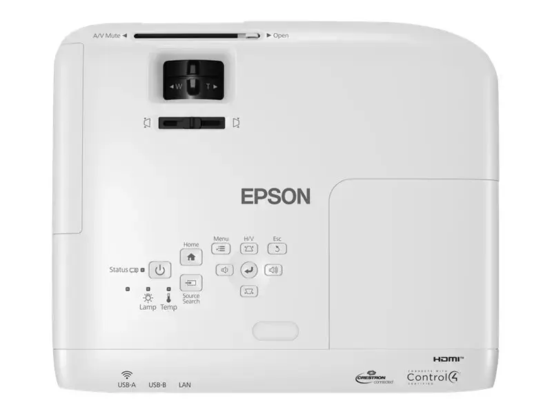 "Epson EB-W49", 3800 ANSI liumenų, 3LCD, WXGA (1280x800), 16000:1, 16:10, 838,2-8128 mm (33-320")