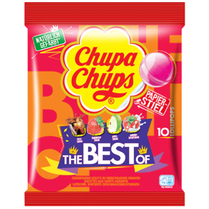 Ledinukai CHUPA CHUPS, The Best Of, įvairių skonių, 10 vnt, 120 g