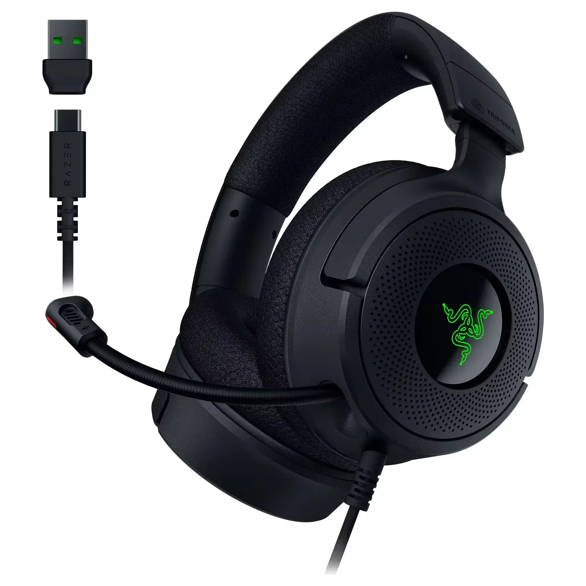 Razer Kraken V4 X Laidinės žaidimų ausinės, Juoda