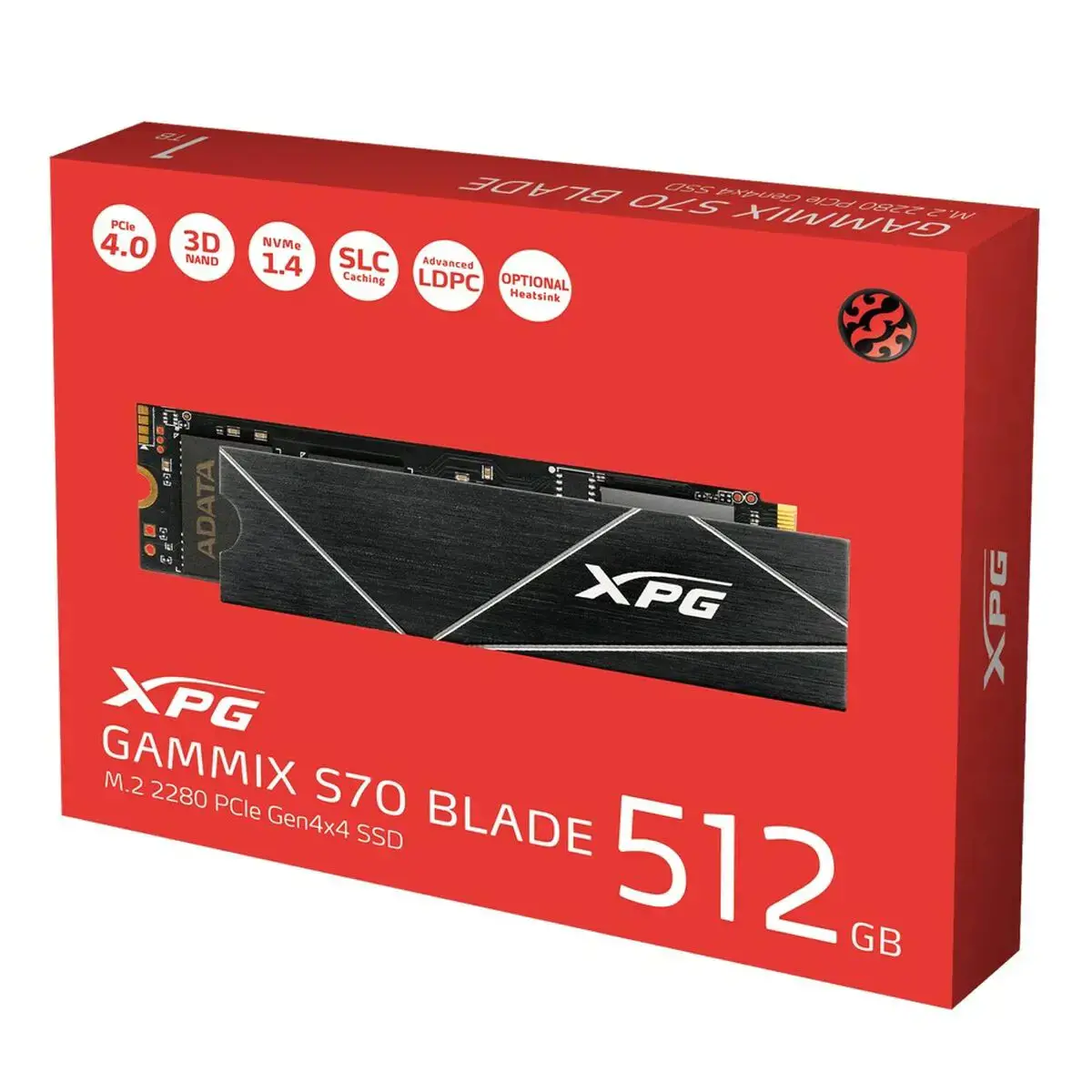 SSD diskas ADATA XPG Gammix S70 BLADE 512 GB, M.2, PCI Express 4.0