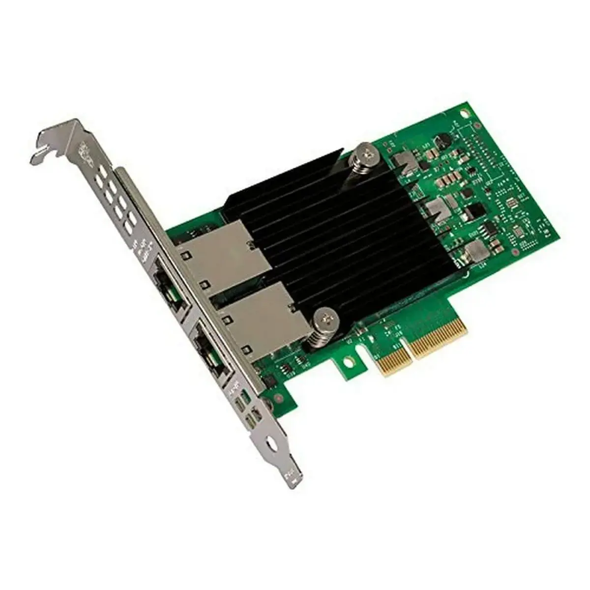 "Intel X550T2", vidinis, laidinis, "PCI Express", Ethernet, 10000 Mbps, žalias, sidabrinis