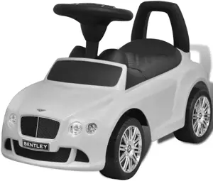Bentley vaikiškas automobilis paspirtukas, baltas