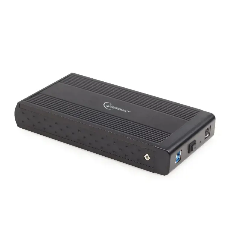 GEMBIRD EE3-U3S-3 Gembird išorinis 3,5 SATA - USB 3.0 kietųjų diskų korpusas, aliuminis, juodas