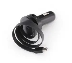Platinet automobilinis įkroviklis 1xUSB 2,4A + USB-C laidas (44652)