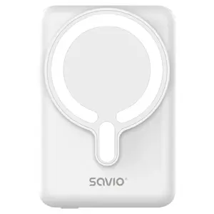 Savio BA-13 power bank 10000 mAh Wireless charging White