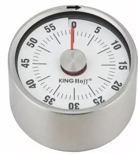Kinghoff magnetas su virtuvės laikmačiu, plienas, ø 61