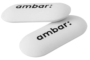 Blister 2 units Oval Eraser