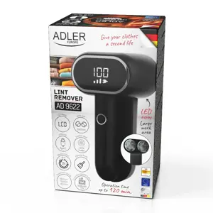 Adler | Lint remover | AD 9622 | Black | Rechargeable battery | 10 W