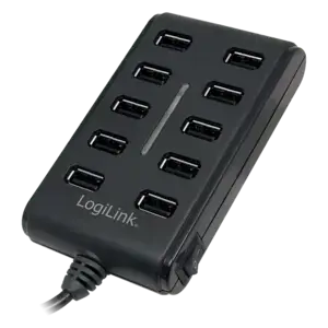 LOGILINK UA0125 LOGILINK - 10 prievadų USB2.0 šakotuvas su jungikliu ON / OFF