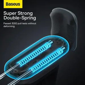 "Baseus" plieninis patrankos laikiklis 2 automobiliams su ventiliacijos grotelėmis (juodas)