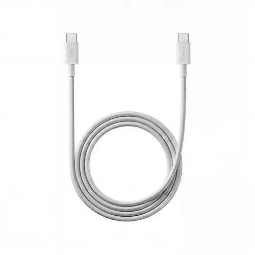 Xiaomi 3A Braided USB-C to USB-C Kabelis 1m, Balta